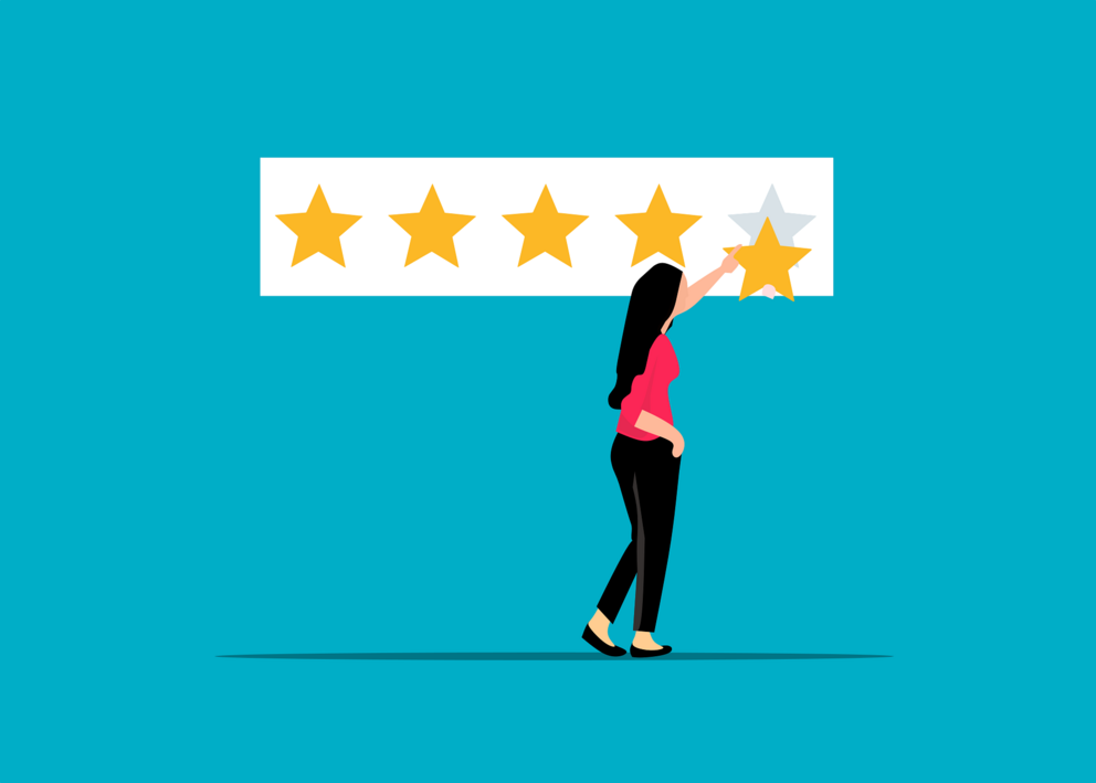 Representation of a five star rating
