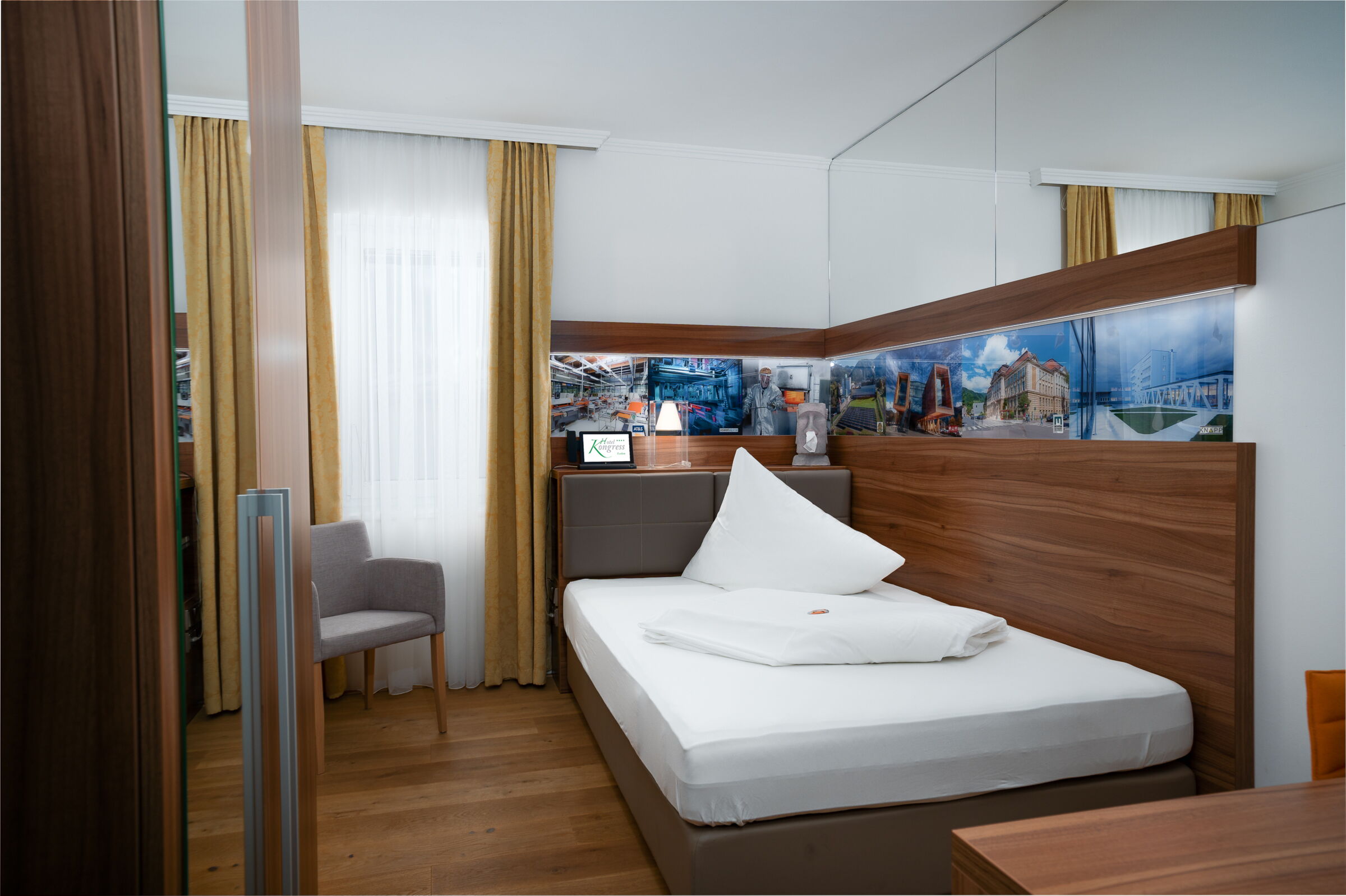 Single bed in single room