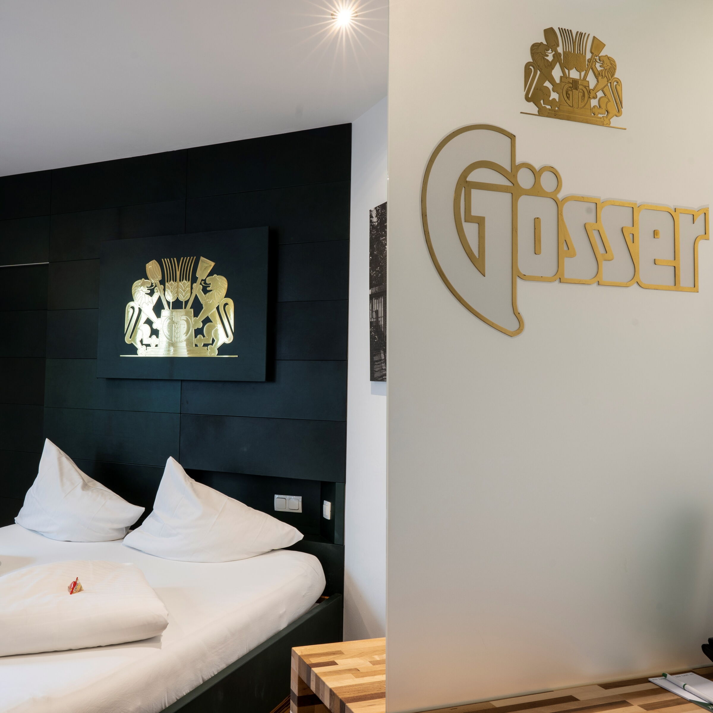 Gösser Logo auf der Wand
