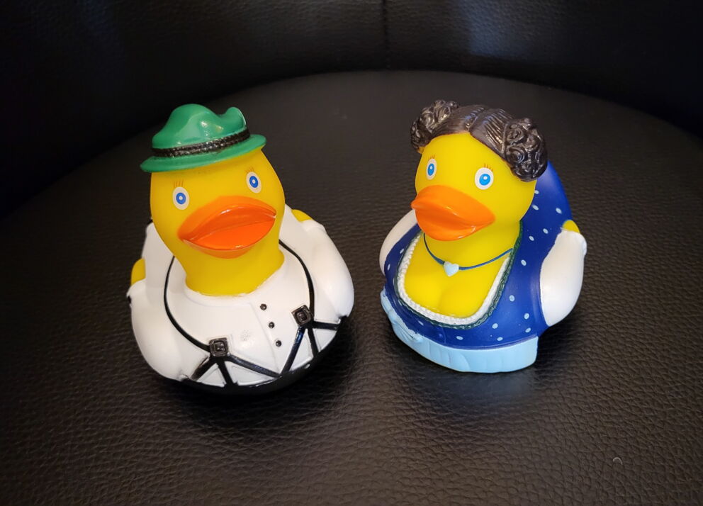 The rubber ducks Traudl and Franz