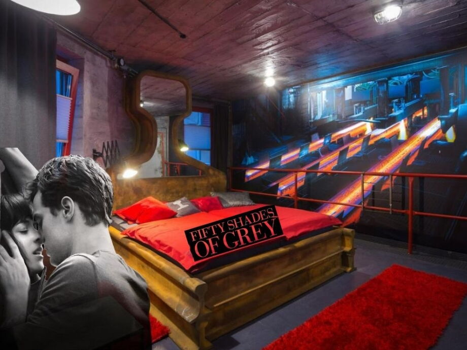 The industrial romance themed room