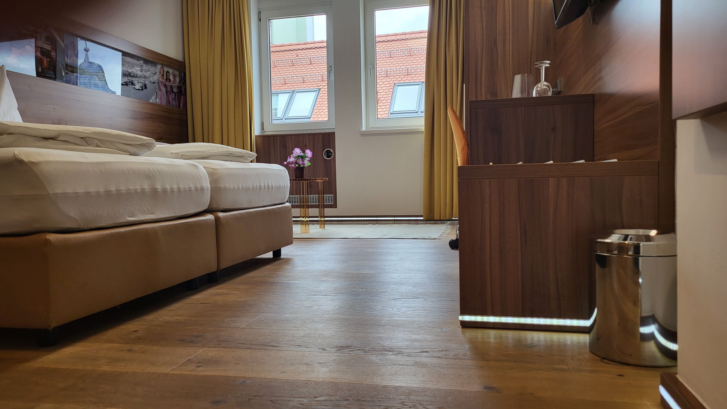 modern room in wood look
