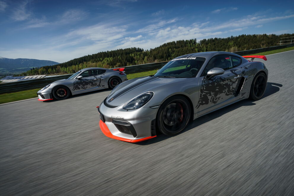 Zwei Porsche 718 Cayman GT4 im Red Bull Ring; © Red Bull Content Pool