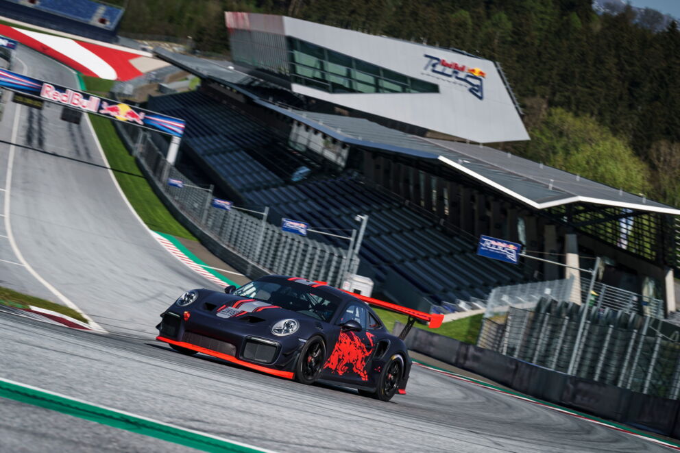 Ein Porsche 911 GT2 RS im Red Bull Ring; © Red Bull Content Pool